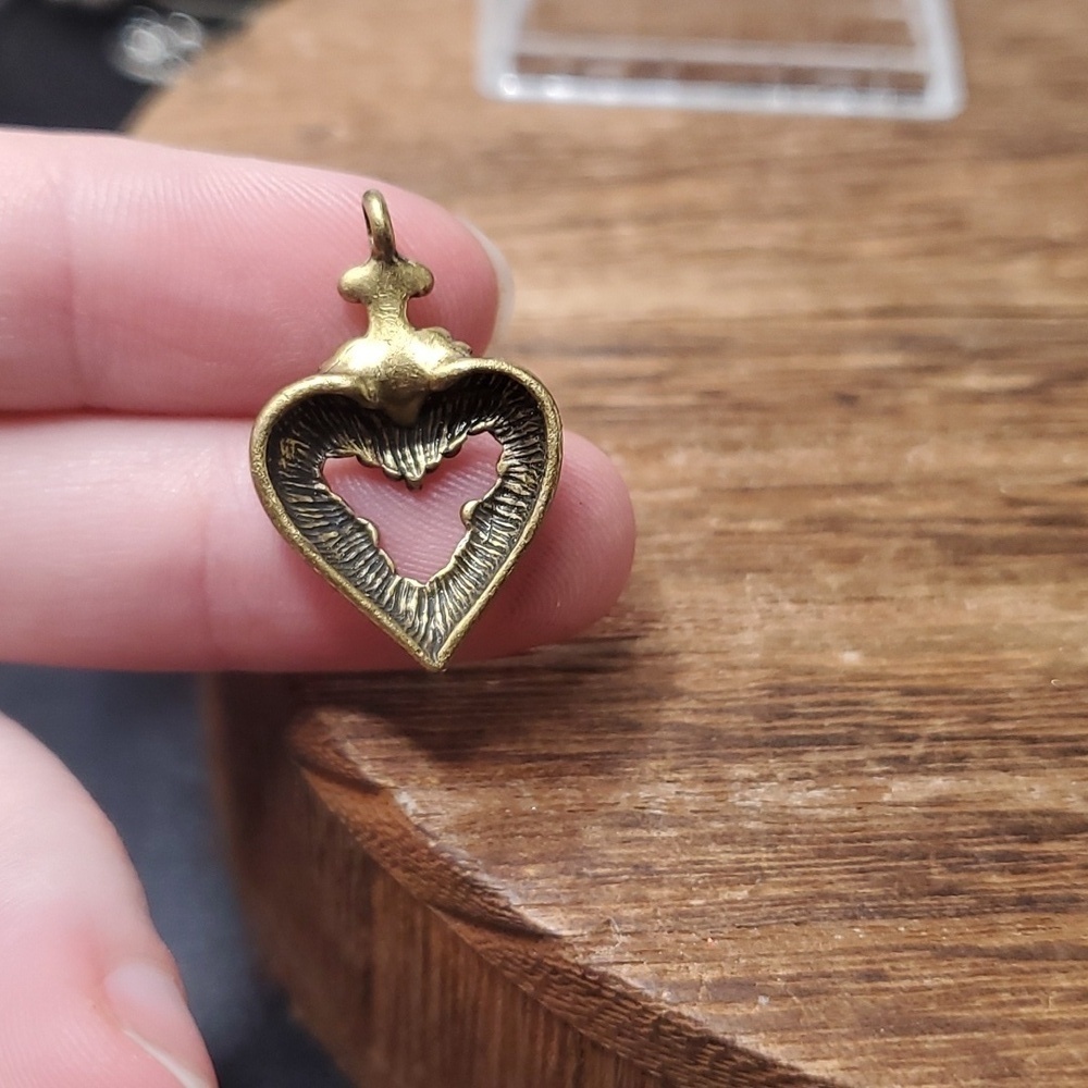 P208 victorian hearts pendant antique - Picture 2 of 2